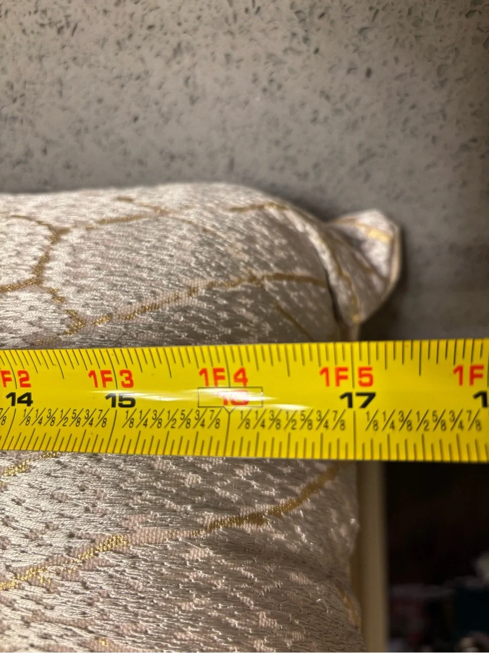 West Elm Decorative Textured Pillow with Subtle Gold Accents. Pre owned